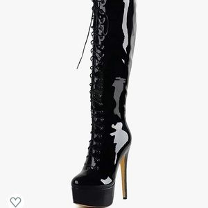 New knee length exotic dance boots